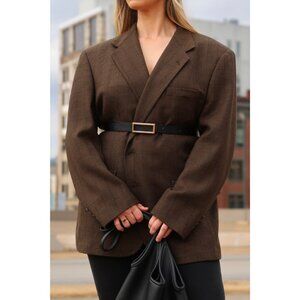 Chocolate Brown Oversized Blazer